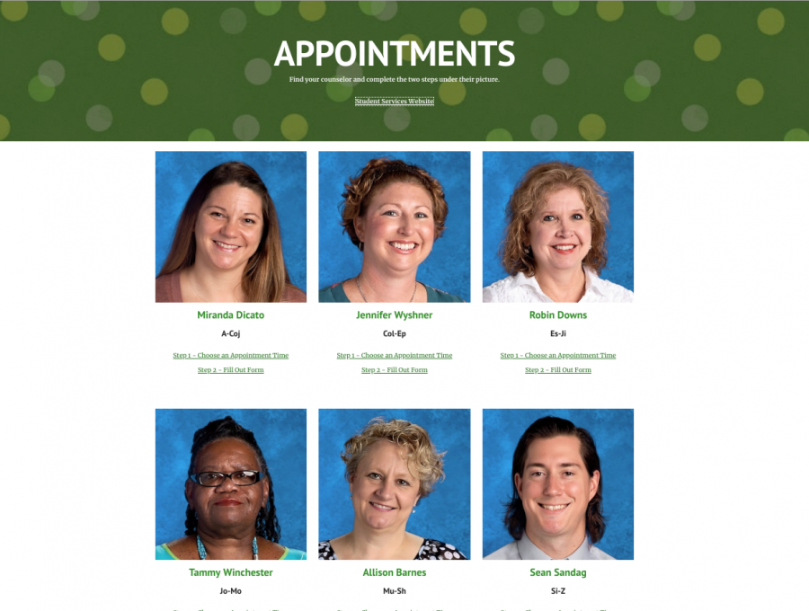 Student services has created an easy to use website to make appointments.