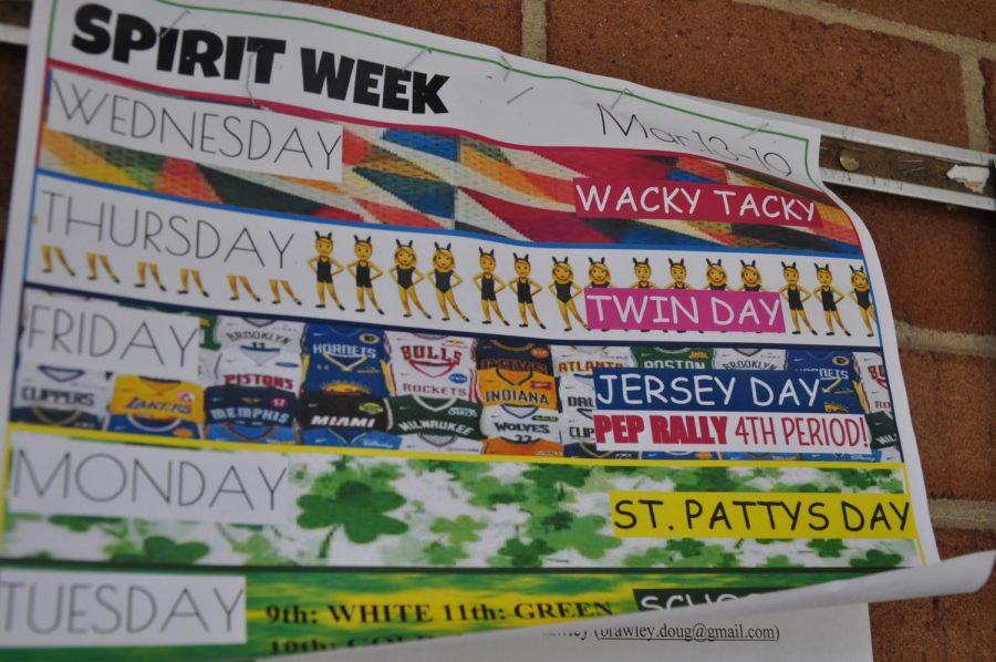 Spirit+Week+is+in+full+swing+with+posters+hanging+all+around+the+school+detailing+the+theme+for+each+day.