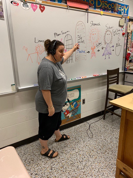 Since shifting to online learning, teachers are going above and beyond for their students. Bryant makes learning fun for her English II honors class. 