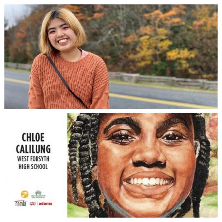 Sophomore, Chloe Calilung, chosen winner for billboard photo. 