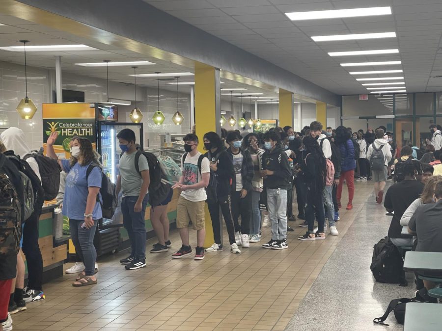 Long lines at lunch are keeping students from eating before needing to go back to class.