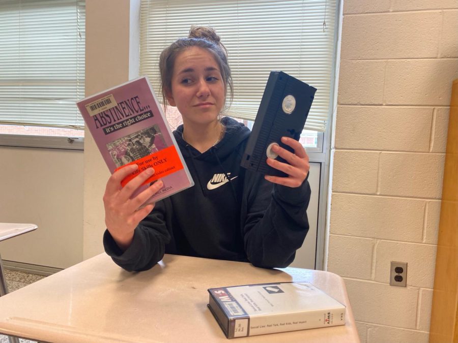 West Student looks disgusted and confused at sex ed materials