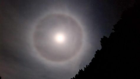 A lunar halo, a common sign of cold weather, appeared in the sky over Clemmons on Jan. 6, 2023.