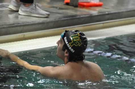 Titans swimmer Nathaniel Bhambri after an event
