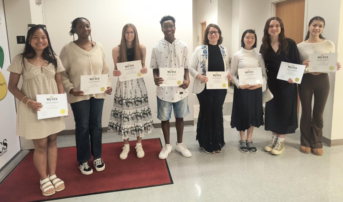 All of West's Scholastic winners show their Certificates of Appreciation