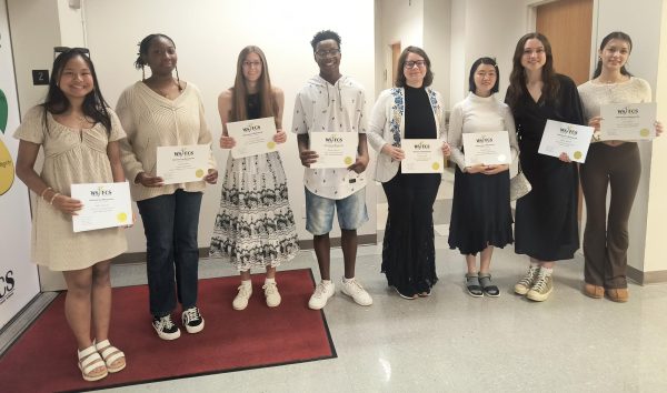 All of West's Scholastic winners show their Certificates of Recognition