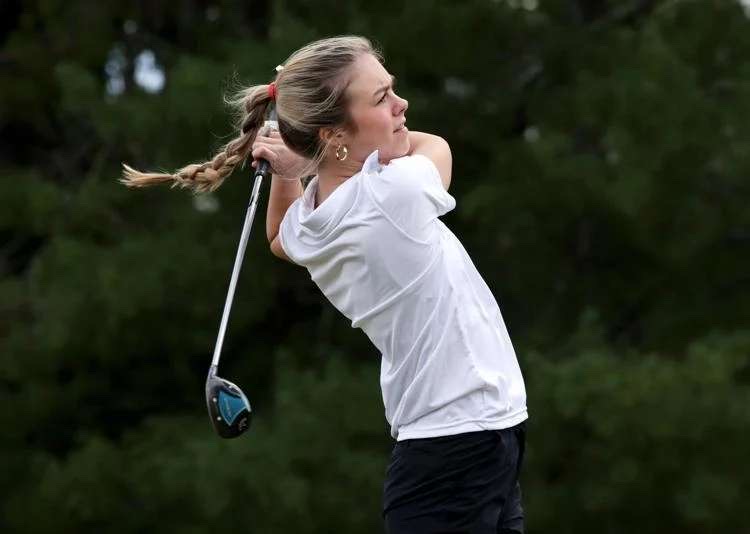 Girls' golf player Emery Bowlie.