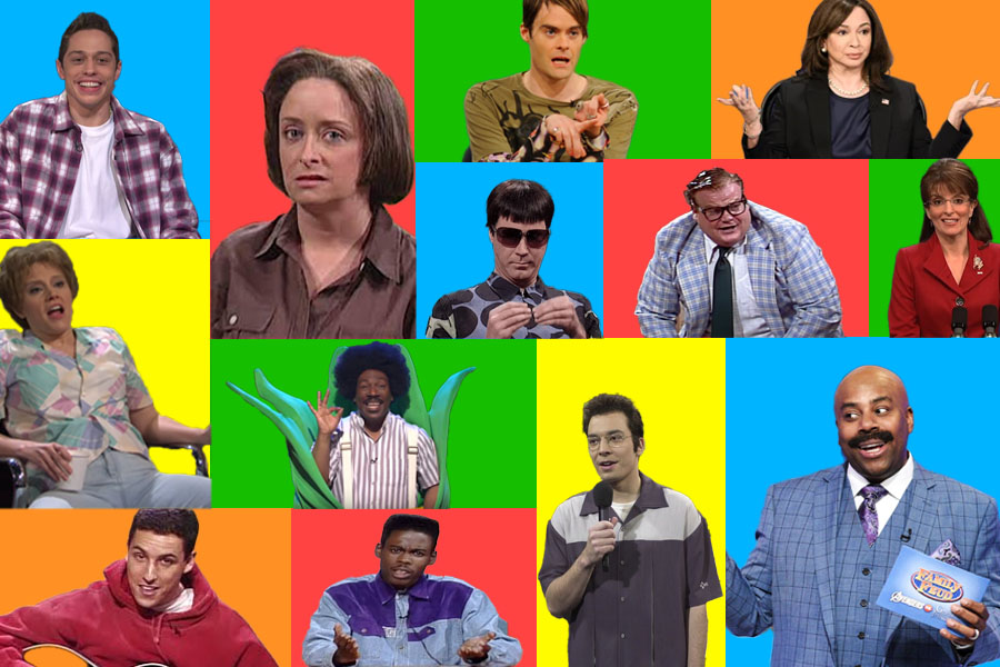 SNL cast member collage