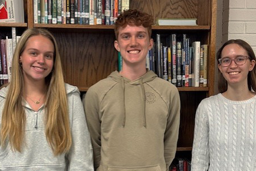 (From Left to Right) Taylor McCoy, Preston Flowers, and Megan Bailey